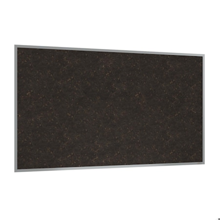 Ghent Chocolate Cork Bulletin Board, Satin Aluminum Frame, 4ft H x 7ft  4in W AKCH47